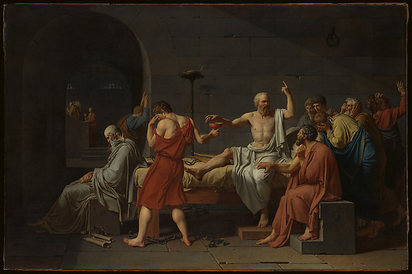 Jacques Louis David painting The Death of Socrates